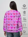 Женский свитшот / Розовые сердечки