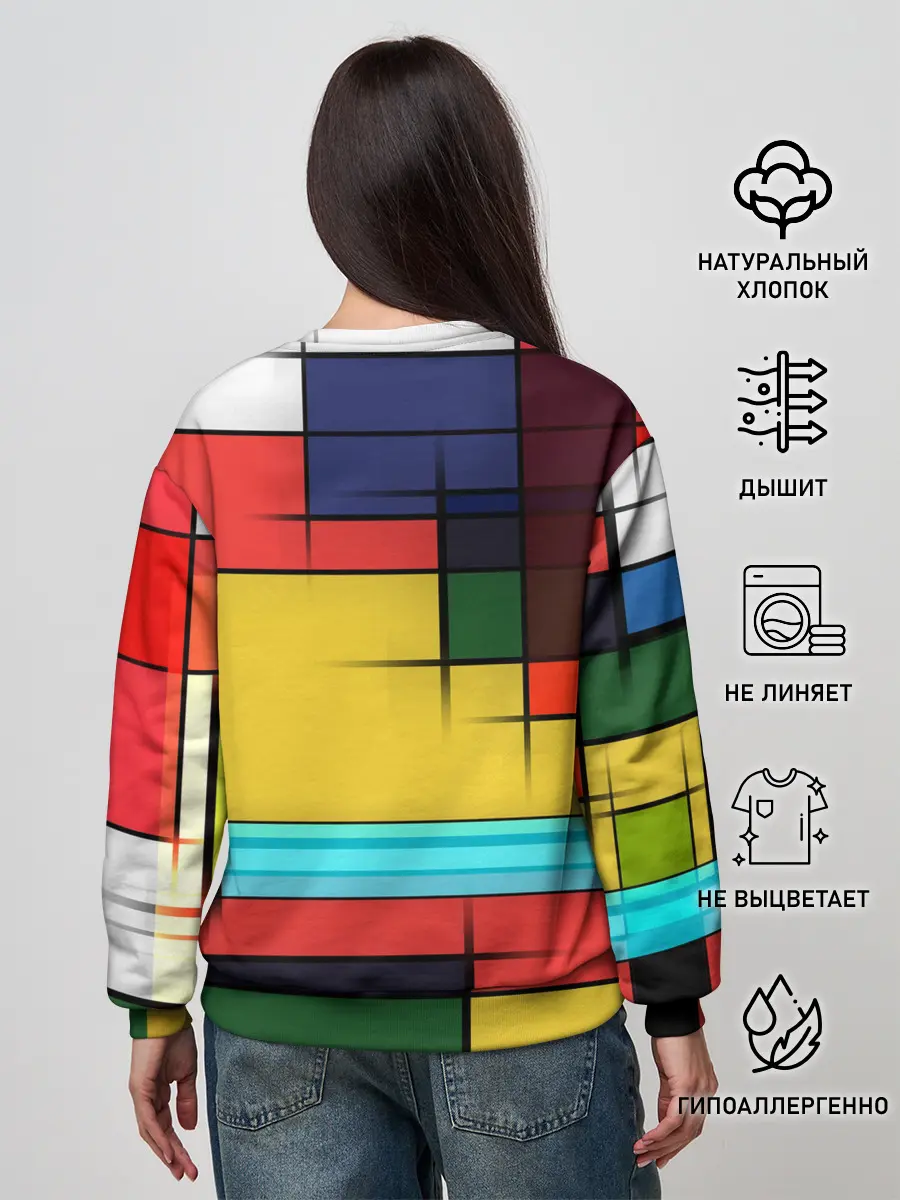 Женский свитшот / абстрактные фигуры цвета