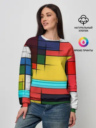 Женский свитшот / абстрактные фигуры цвета