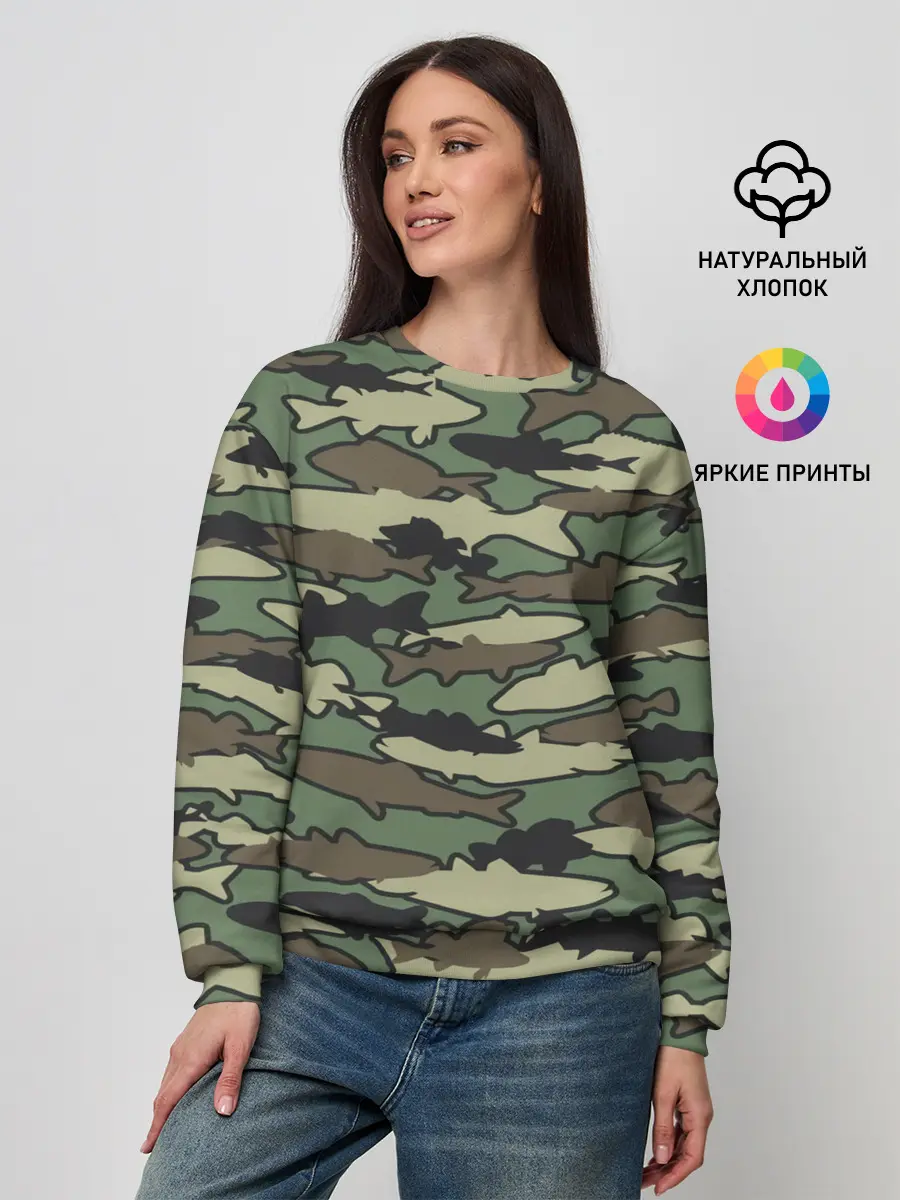 Женский свитшот / Камуфляж акулы