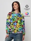 Женский свитшот / Цветные Поп Котики