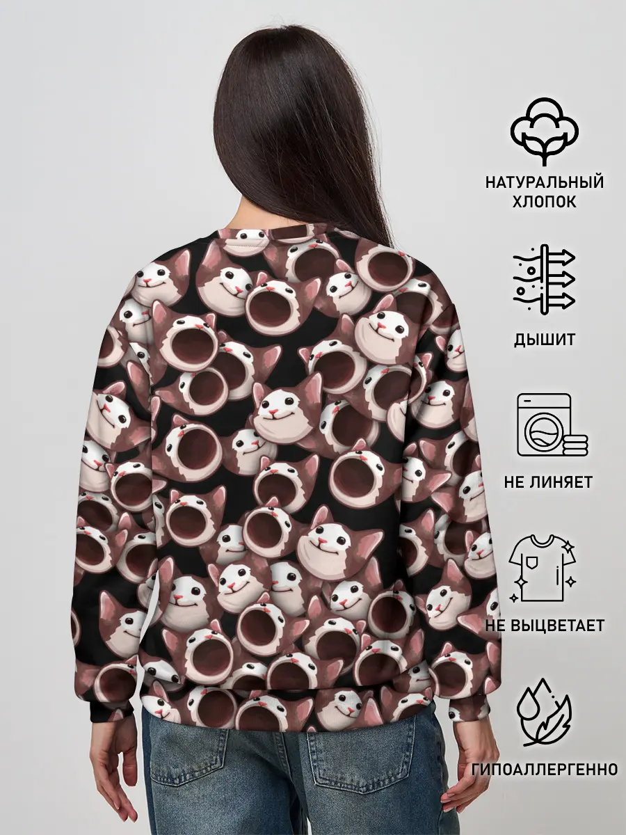 Женский свитшот / Popping cats