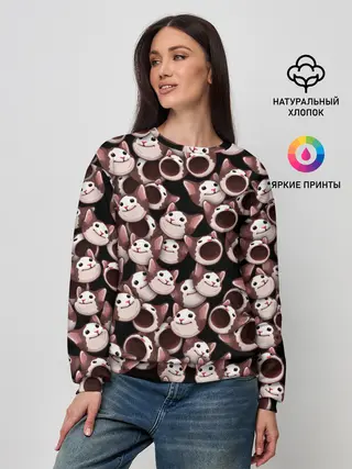 Женский свитшот / Popping cats