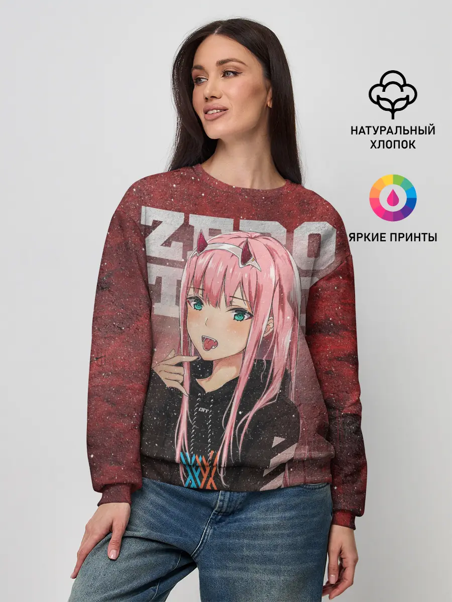 Женский свитшот / Zero Two в толстовке