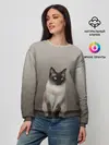 Женский свитшот / Сиамский кот голубые глаза
