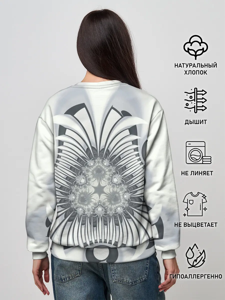 Женский свитшот / Серая абстракция