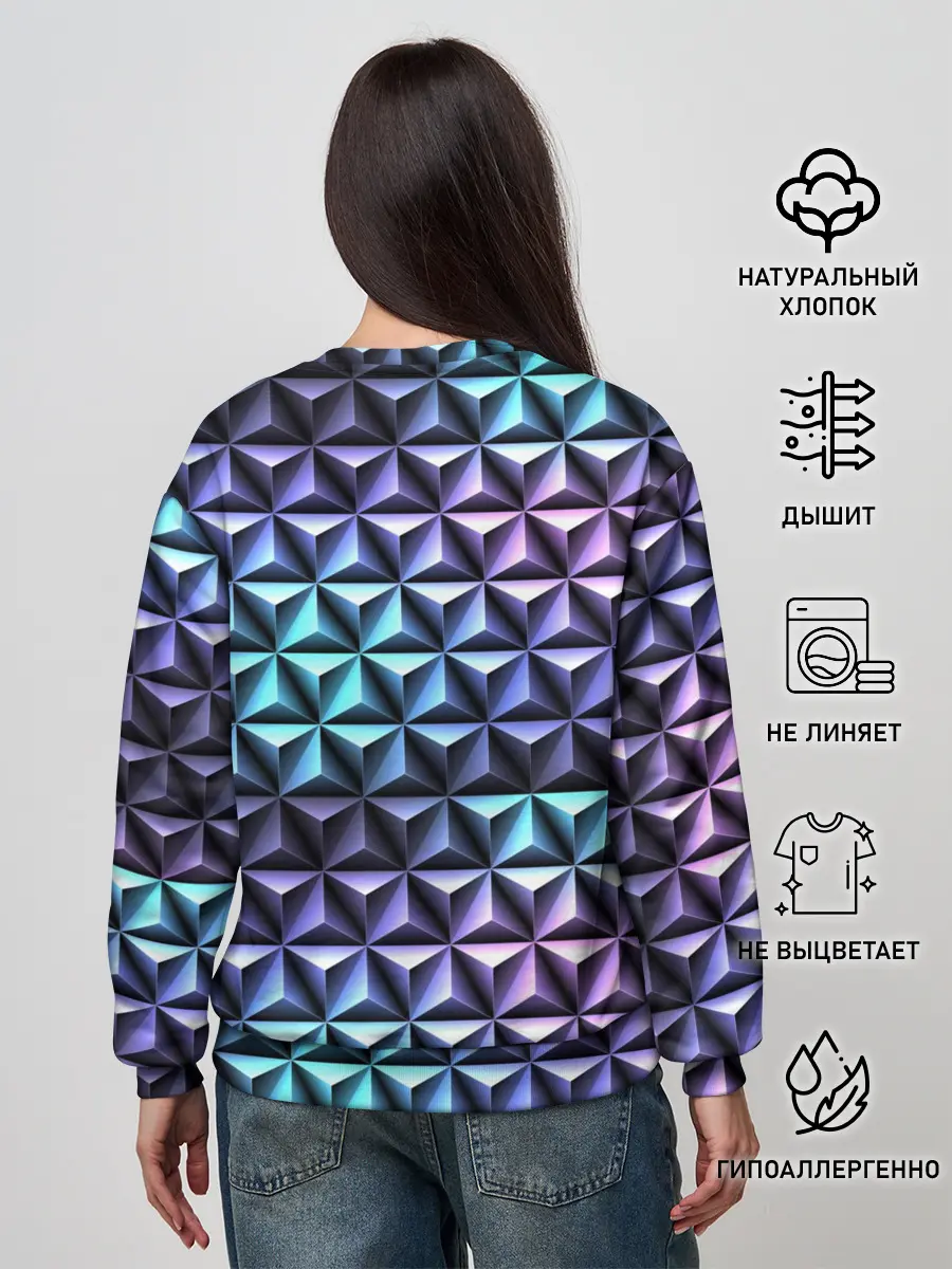 Женский свитшот / НЕОНОВАЯ СТАЛЬ