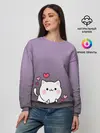Женский свитшот / влюбленный котенок