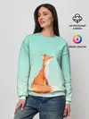 Женский свитшот / нарисованный лисенок