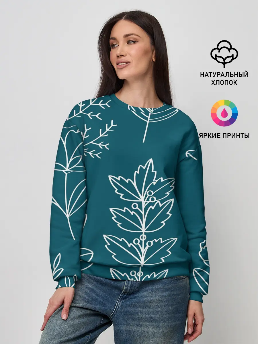 Женский свитшот / Цветы