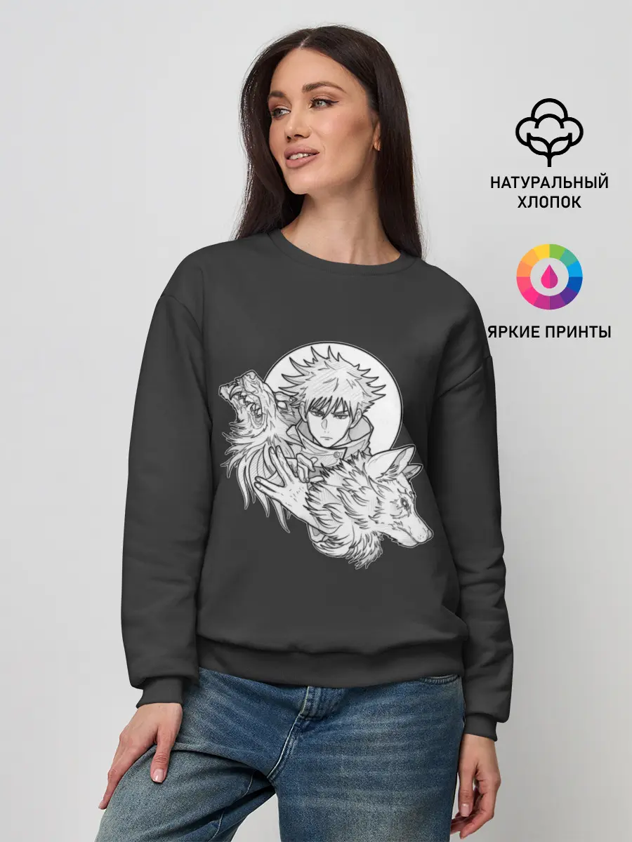 Женский свитшот / Megumi с волком
