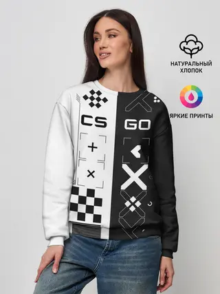 Женский свитшот / Printstream | Поток информации