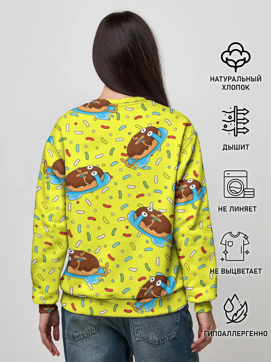 Женский свитшот / Плачущий пончик