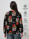 Женский свитшот / Японский стиль - тигры