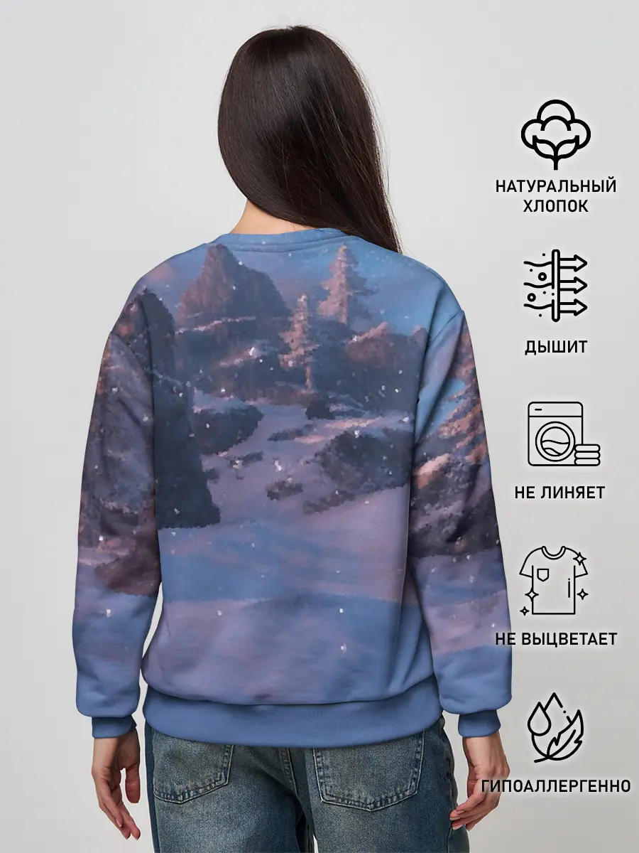 Женский свитшот / Valheim лого с секирой