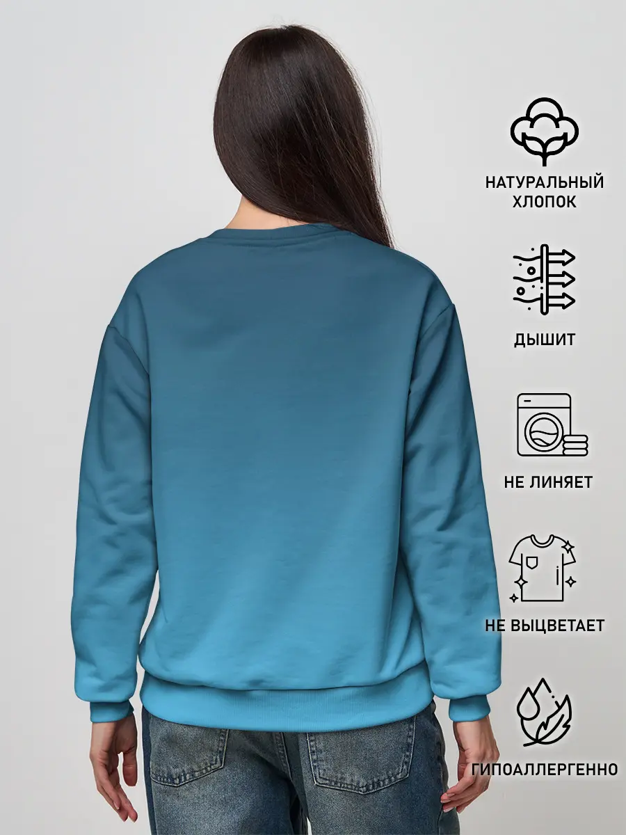 Женский свитшот / черный дух волка