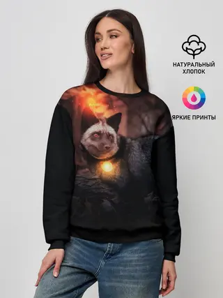 Женский свитшот / Волшебная лисица