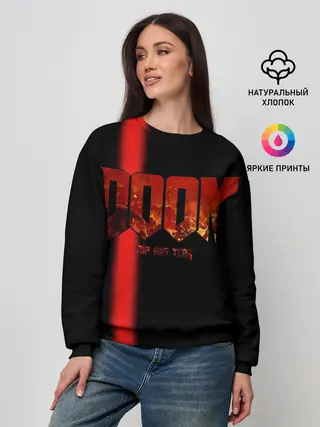 Женский свитшот / Doom | Rip and Tear