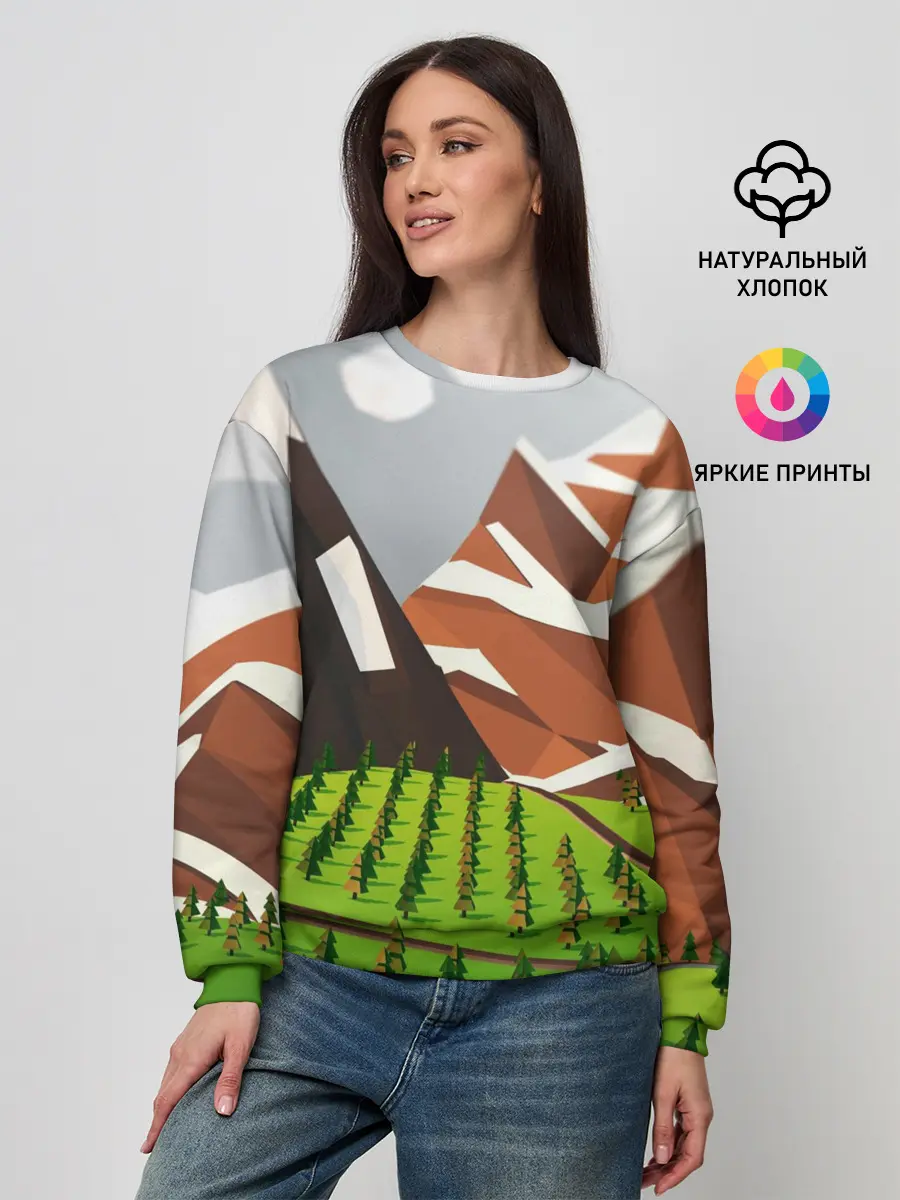 Женский свитшот / Горы