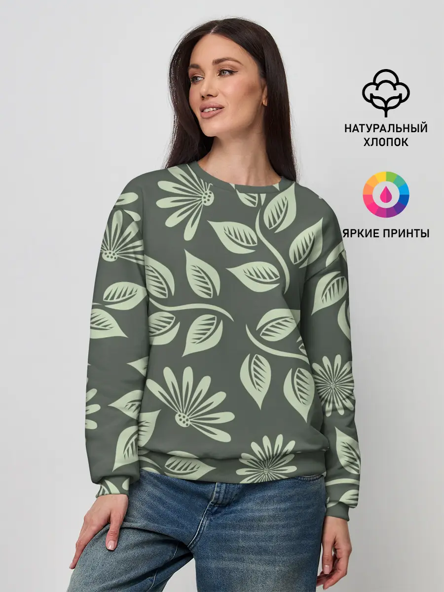 Женский свитшот / Цветы