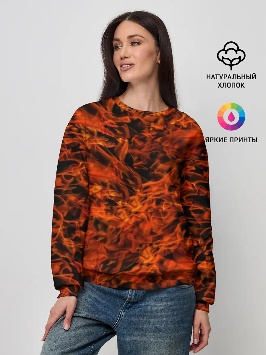 Женский свитшот / Пламя