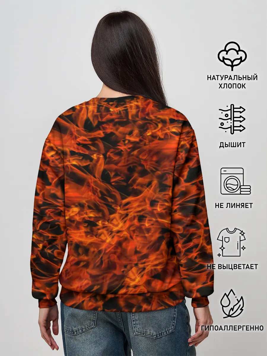 Женский свитшот / Пламя