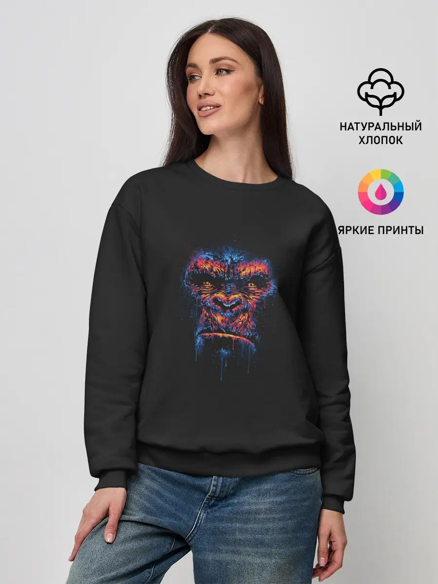 Женский свитшот / Colorful Gorilla