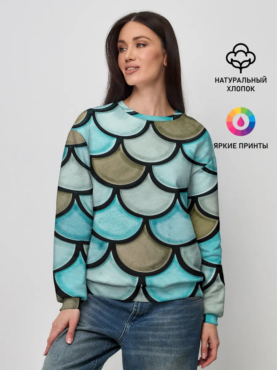 Женский свитшот / Кожа дракона