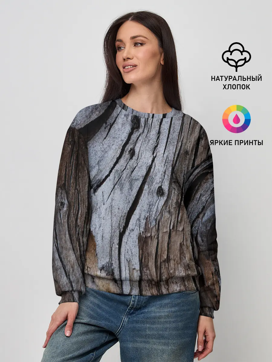 Женский свитшот / Древесная кора