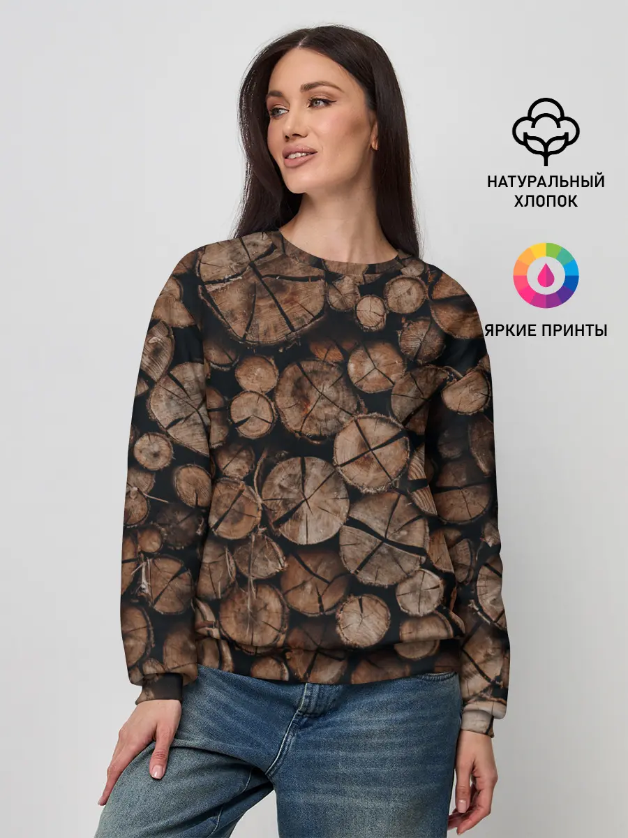 Женский свитшот / Бревна