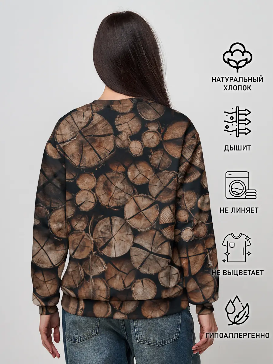 Женский свитшот / Бревна