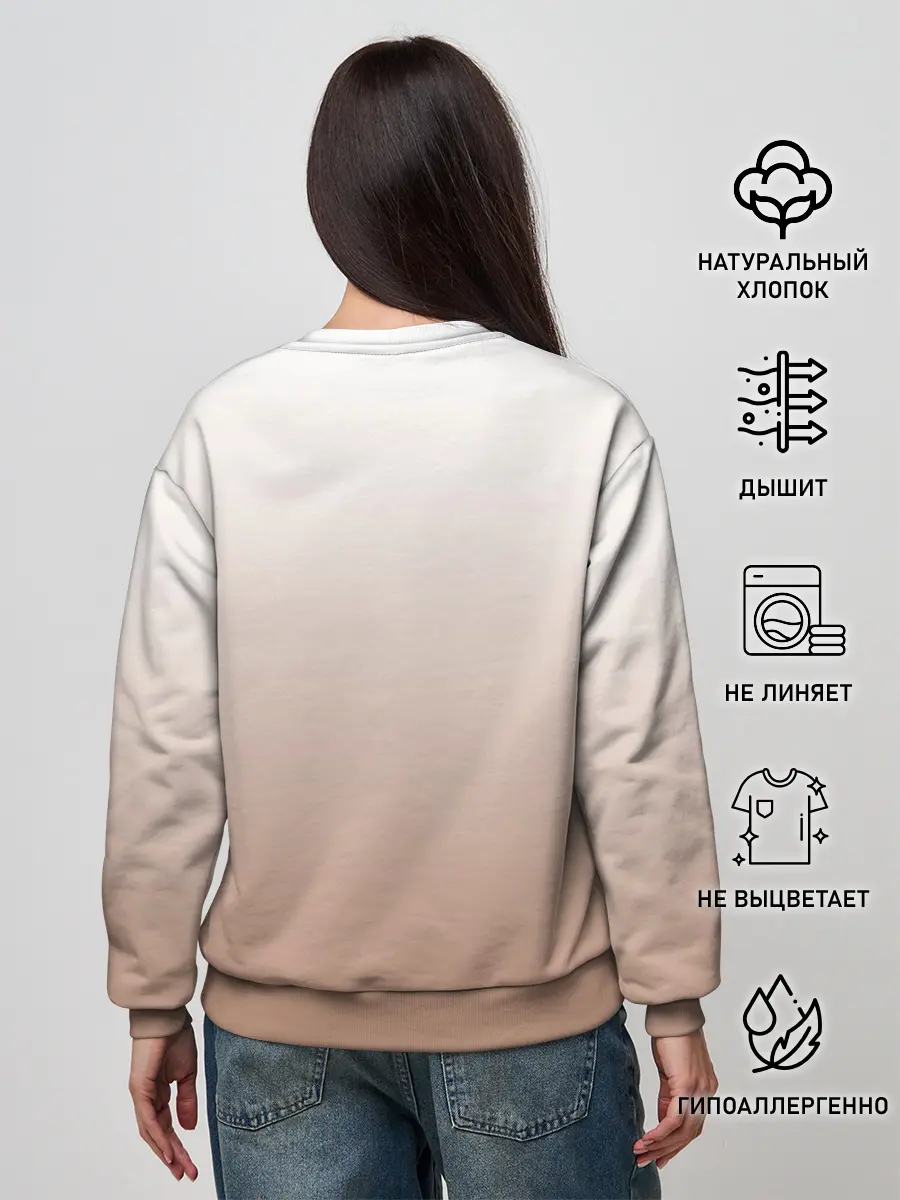 Женский свитшот / Девочка и белый кот аниме