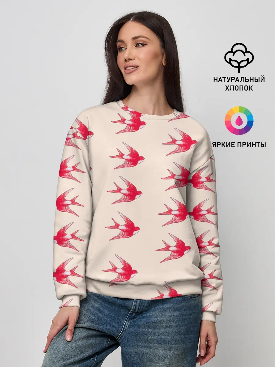 Женский свитшот / Синицы