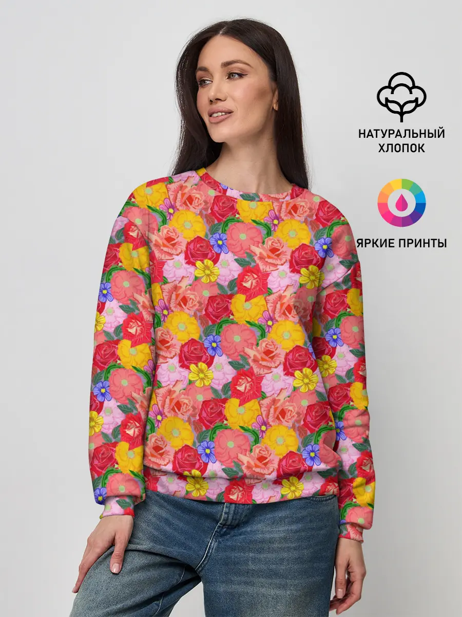 Женский свитшот / Цветы