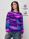 Женский свитшот / CYBERSTYLE NEON CAMOUFLAGE