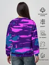 Женский свитшот / CYBERSTYLE NEON CAMOUFLAGE