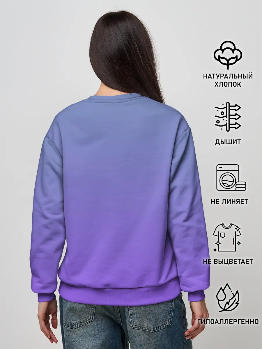 Женский свитшот / Рыбы и цветы