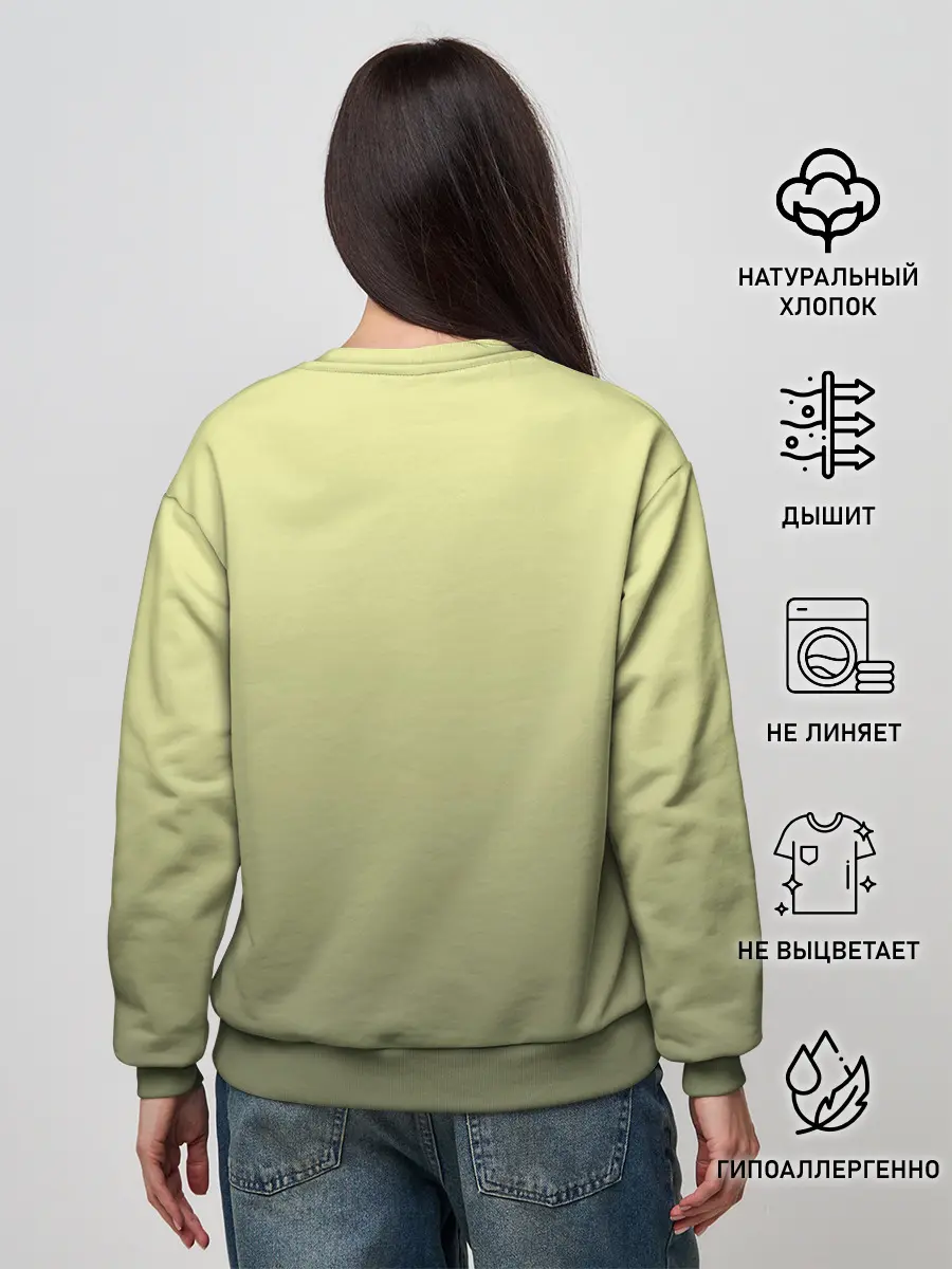 Женский свитшот / лесной волшебник акварель