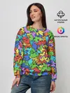 Женский свитшот / Разноцветные бабочки