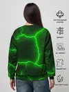 Женский свитшот / К - 13 зелёная трещина 3D