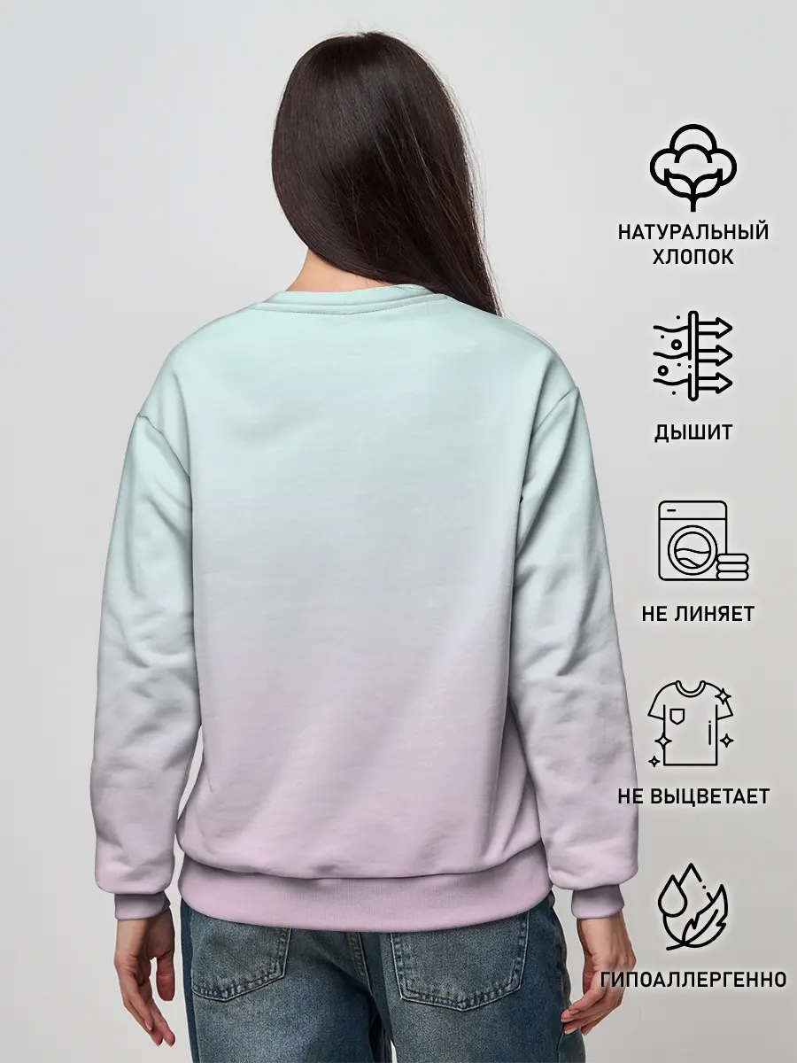 Женский свитшот / акварельные бабочки