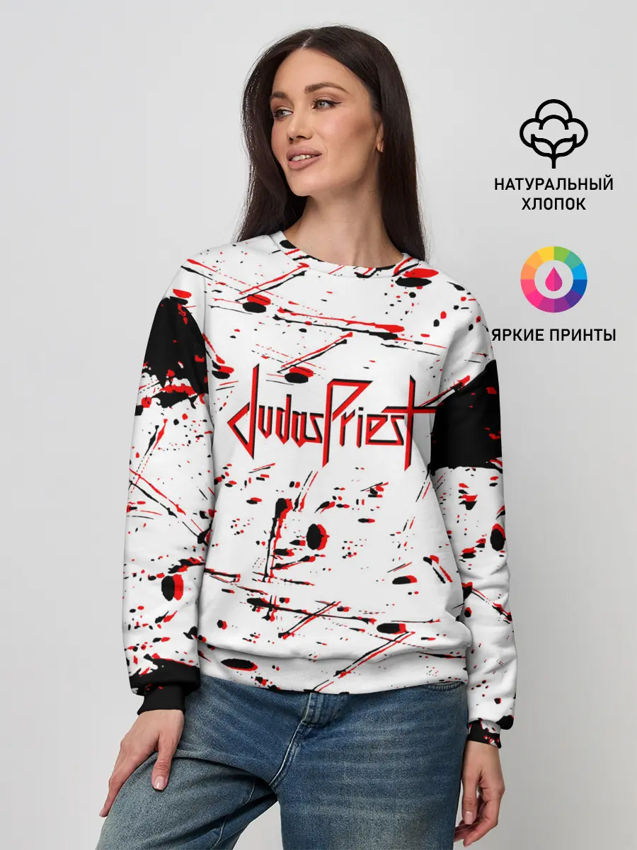 Женский свитшот / Judas Priest: Бог металла
