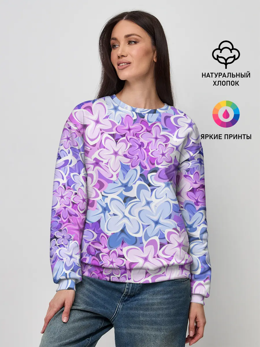 Женский свитшот / СИРЕНЬ | ЦВЕТЫ | LILAC