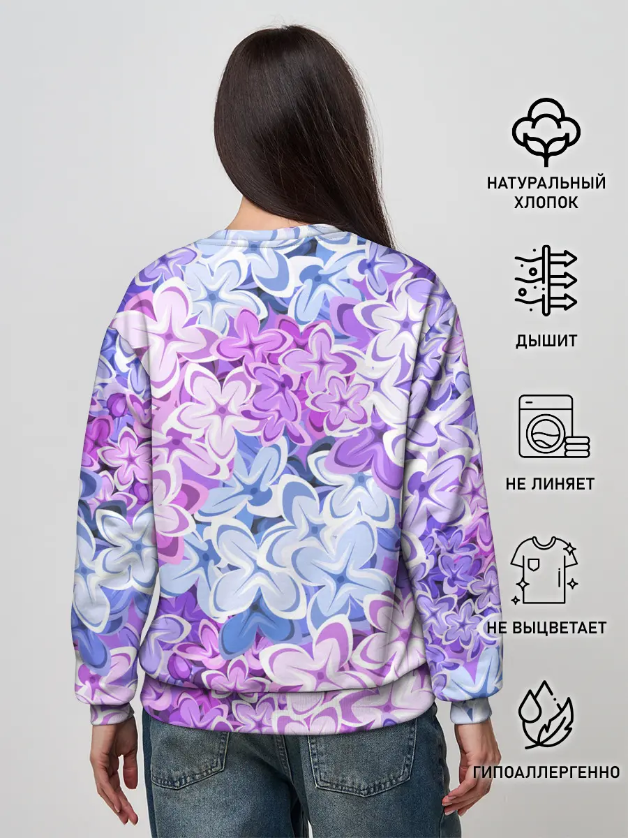 Женский свитшот / СИРЕНЬ | ЦВЕТЫ | LILAC