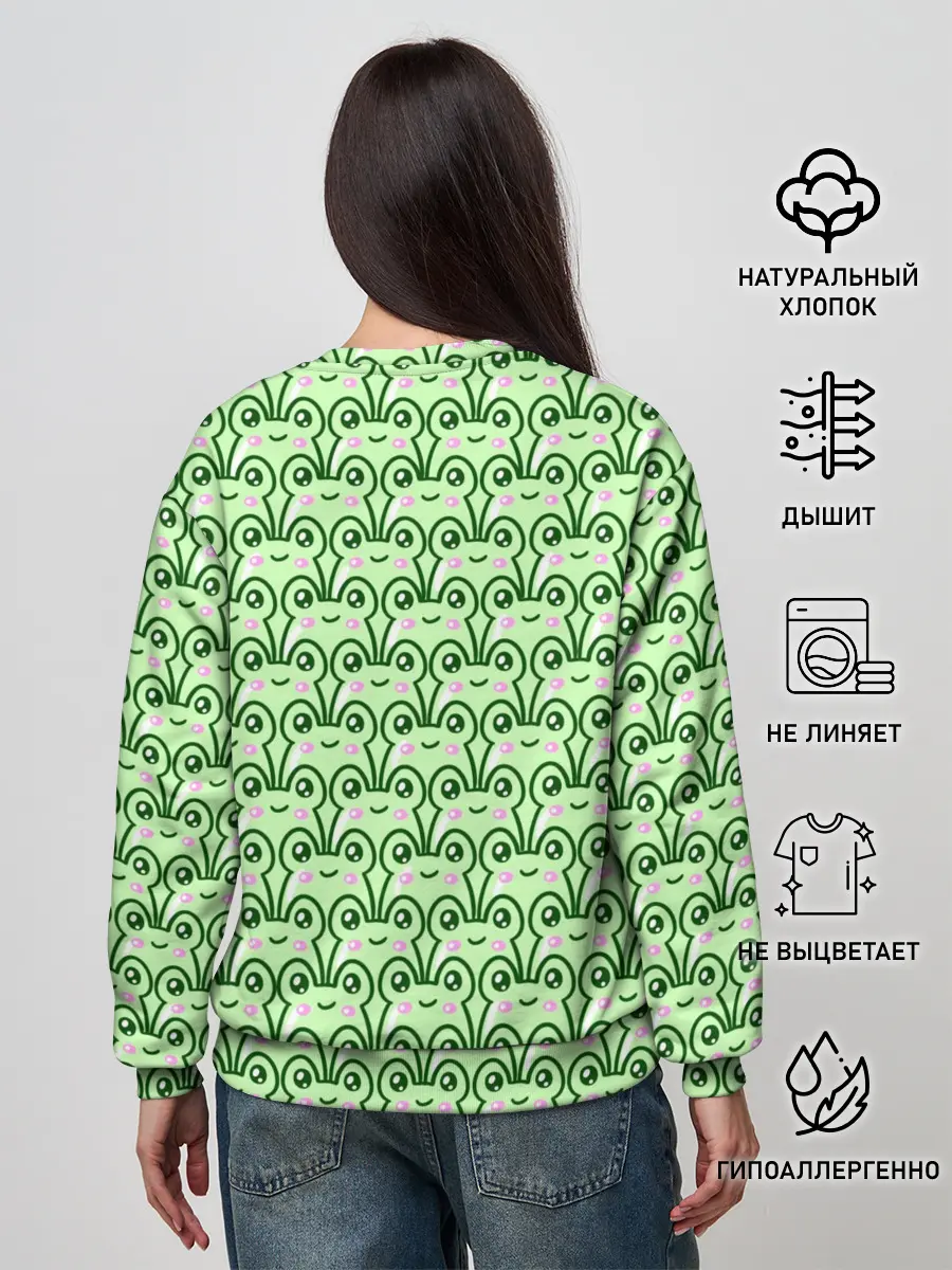 Женский свитшот / милые лягушки