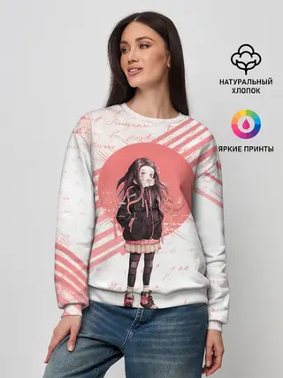 Женский свитшот / Незуко Камадо Клинок, рассекающий демонов