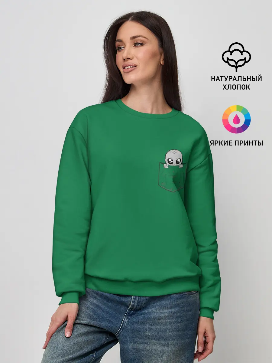 Женский свитшот / Карманный пришелец