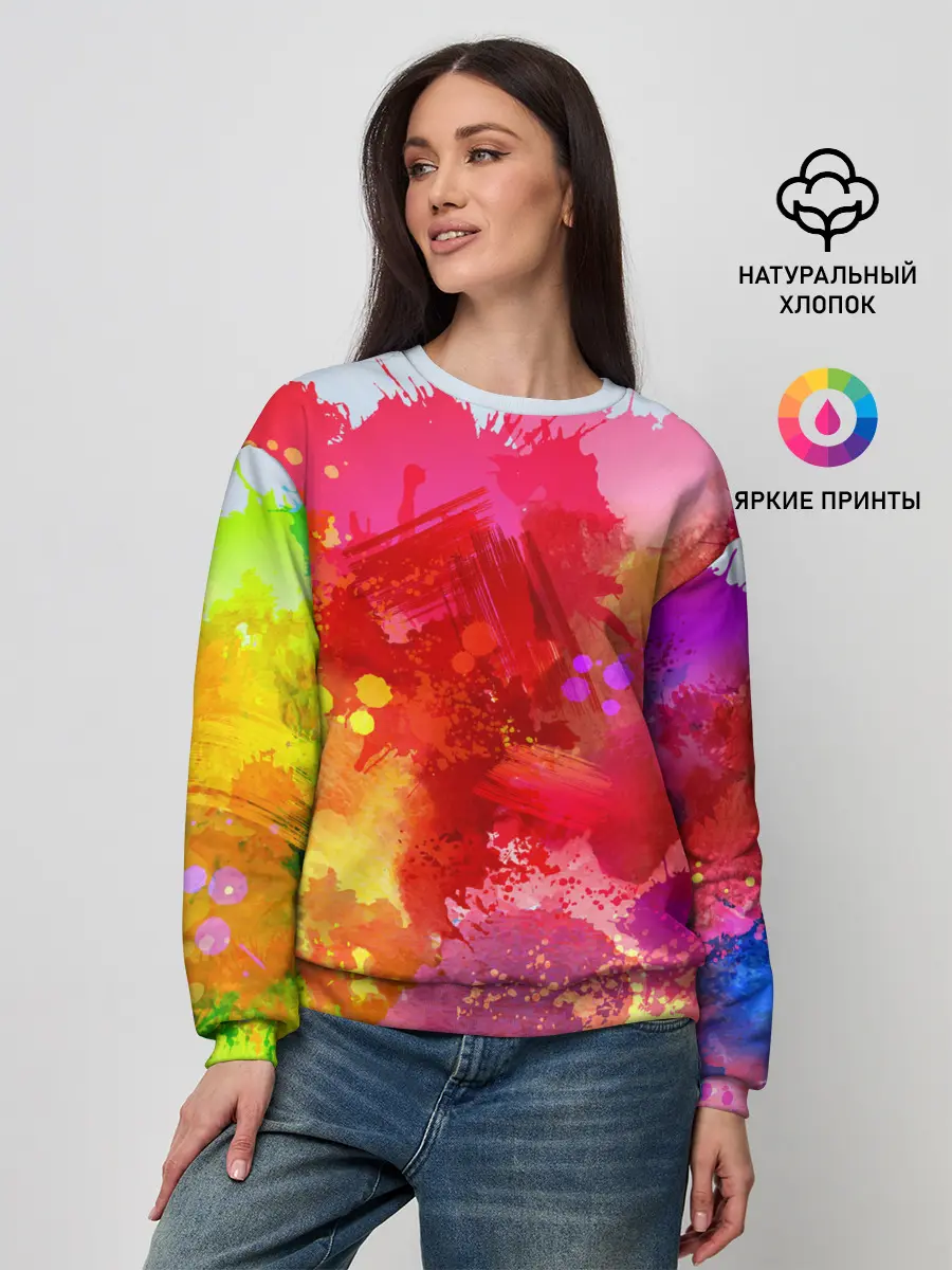 Женский свитшот / брызги краски
