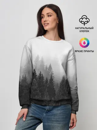 Женский свитшот / Туманный лес