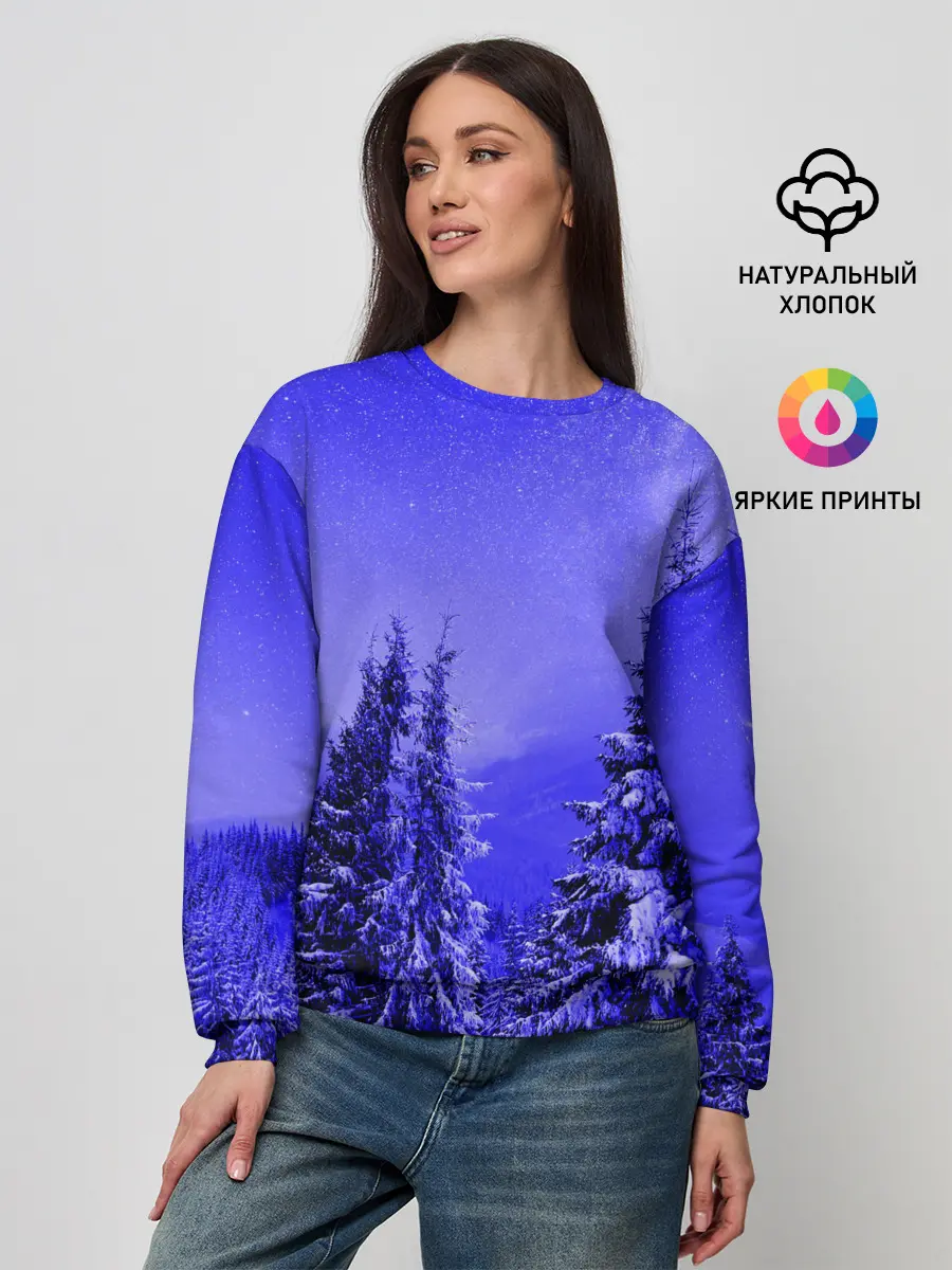 Женский свитшот / Зимний лес